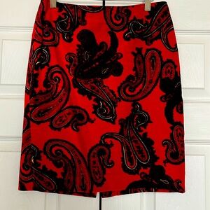 Talbots Paisley Pencil skirt
